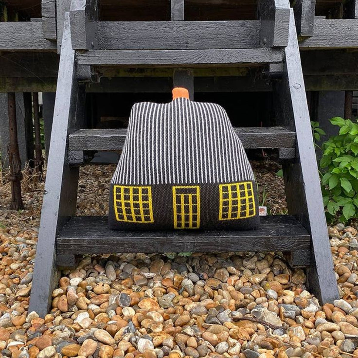 Cottage Shaped Cushion - Black