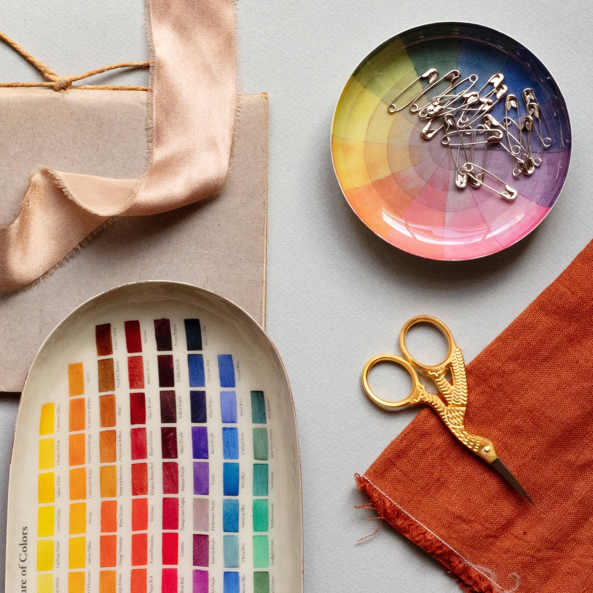 Vintage Colour Wheel Enamel Tray