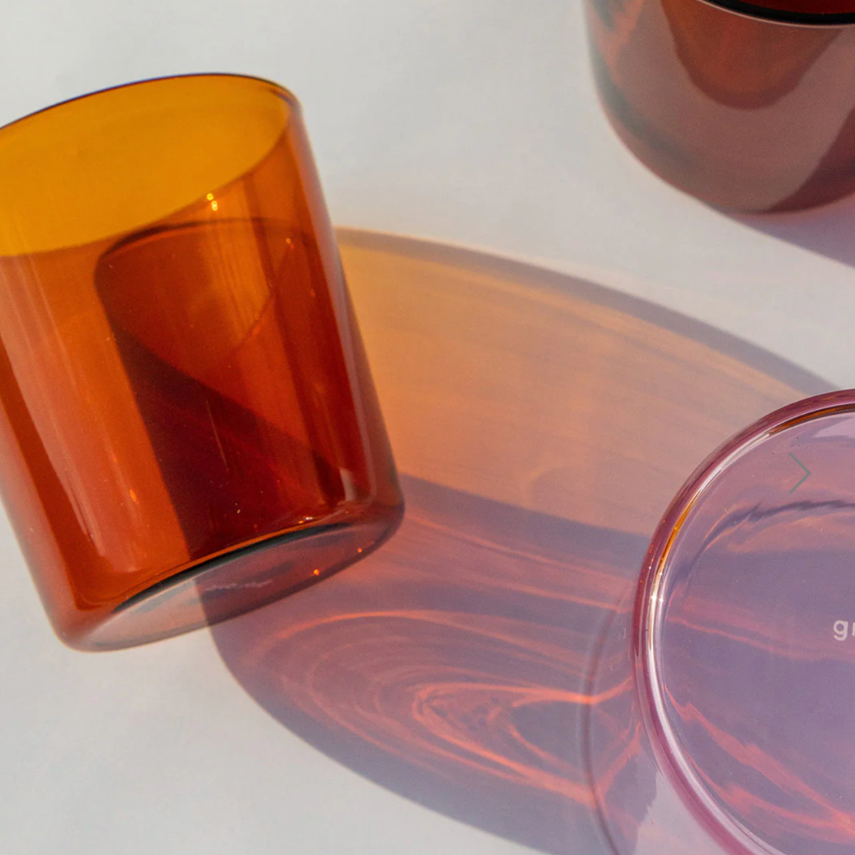 Glass Tumbler in Burnt Orange