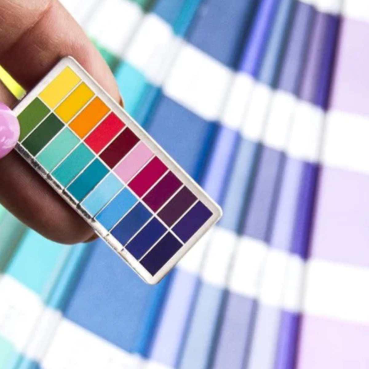 RAINBOW SLIM COLOR PALETTE ENAMEL PIN