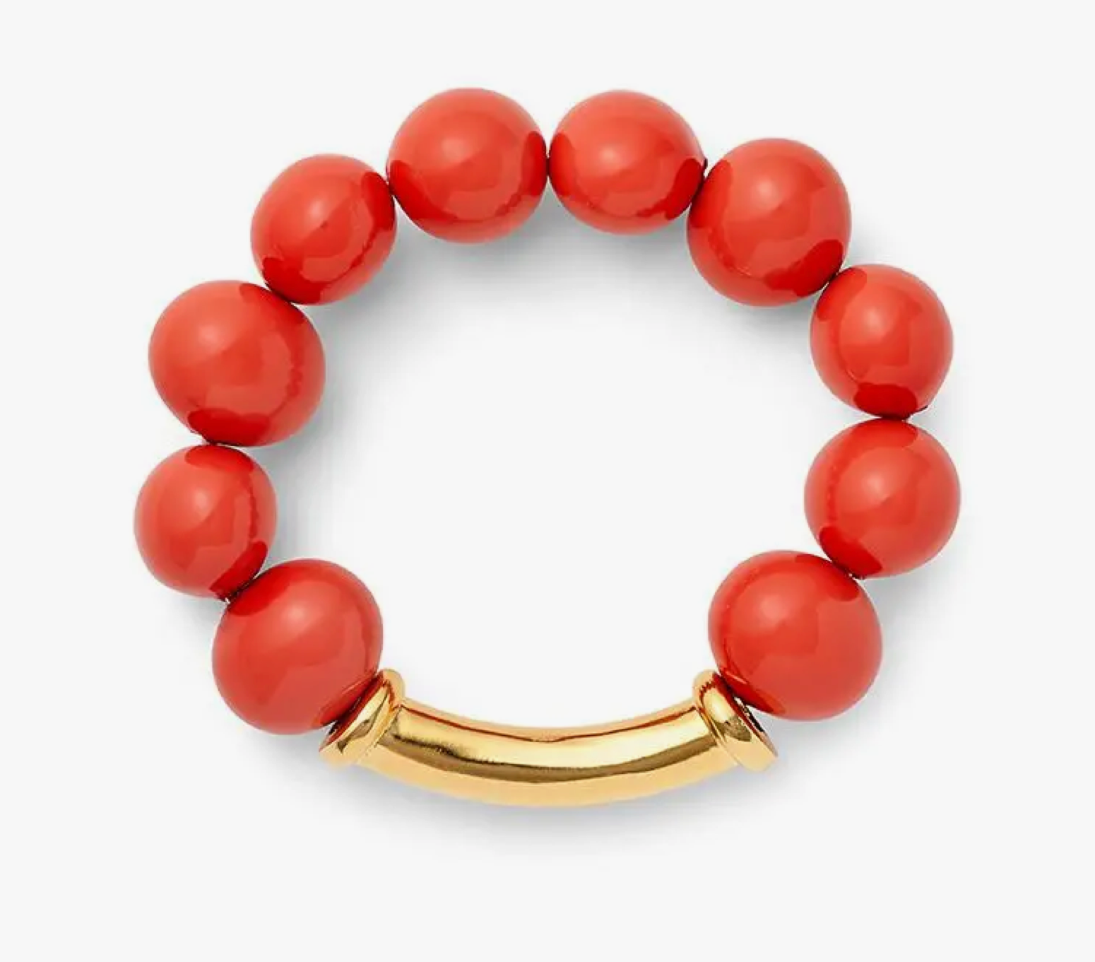 Dark Coral Pebble Stack Bracelet