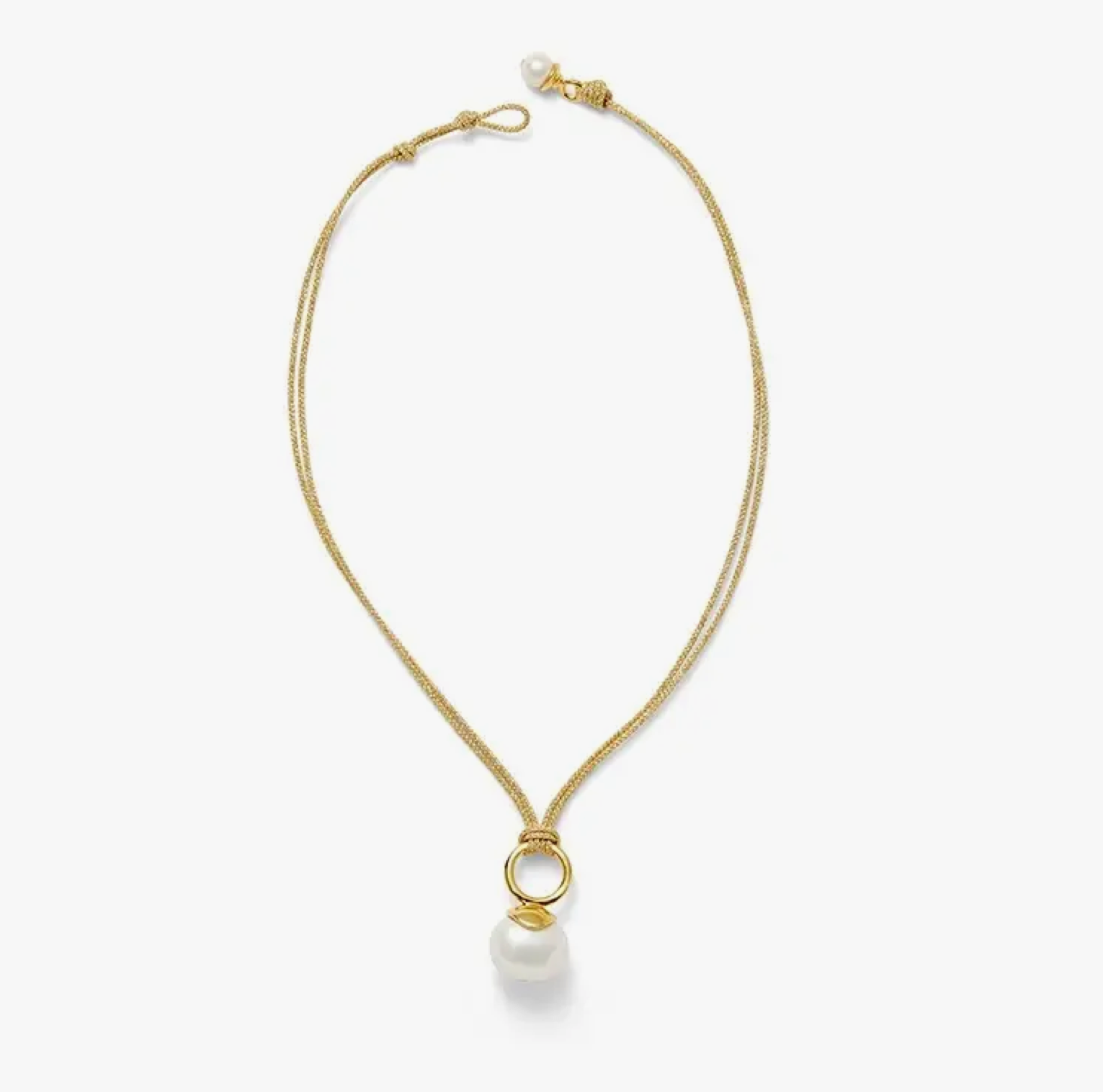 Golden Pebble Pearl Pendant