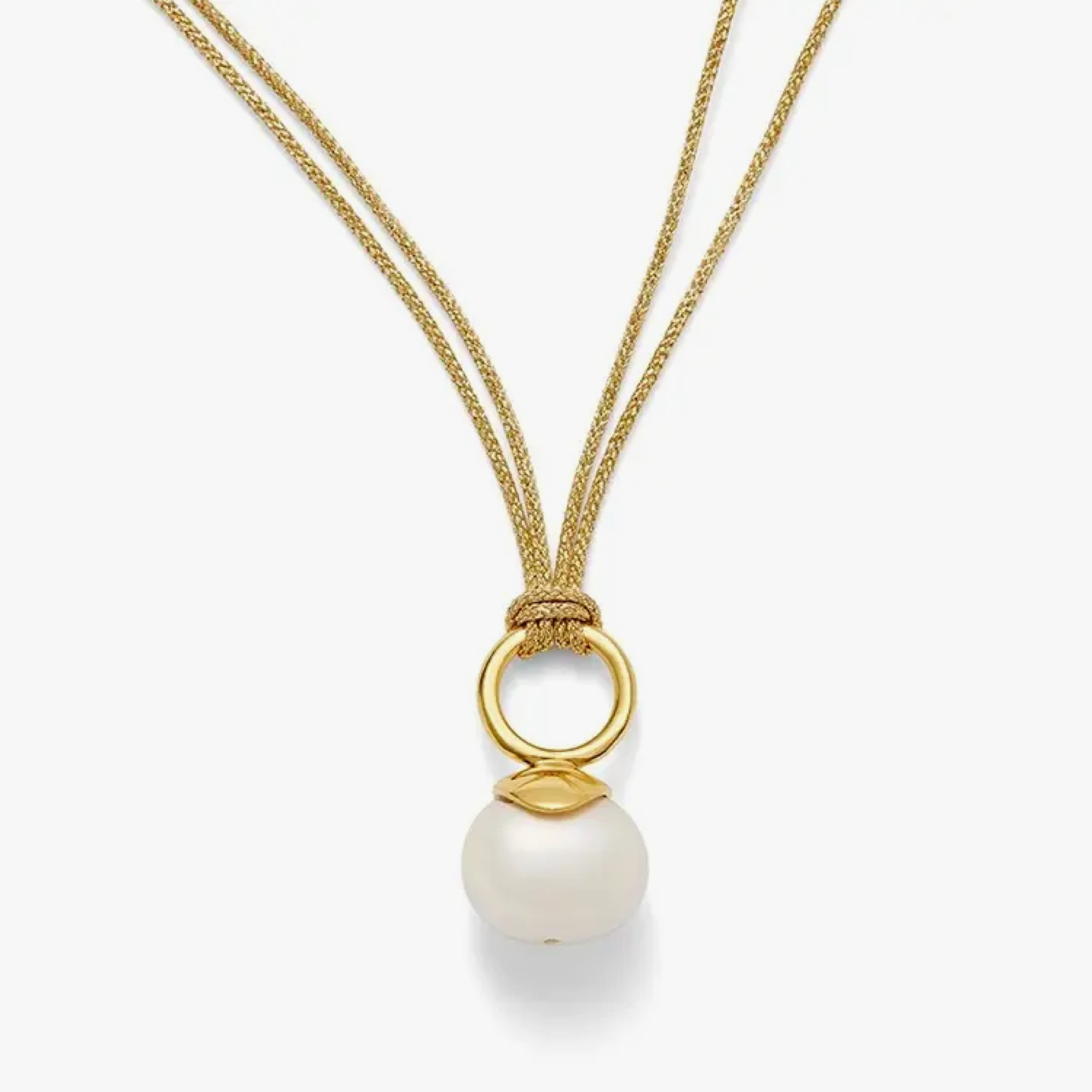 Golden Pebble Pearl Pendant