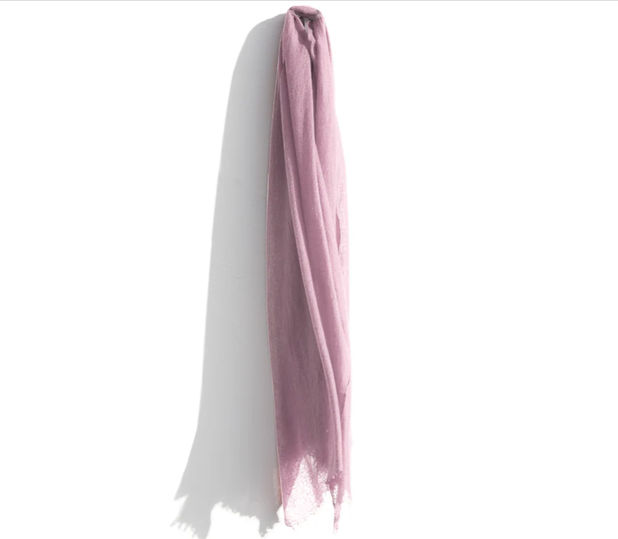 Cashmere Whisper Featherweight Stole Scarf in Dusty Lilac