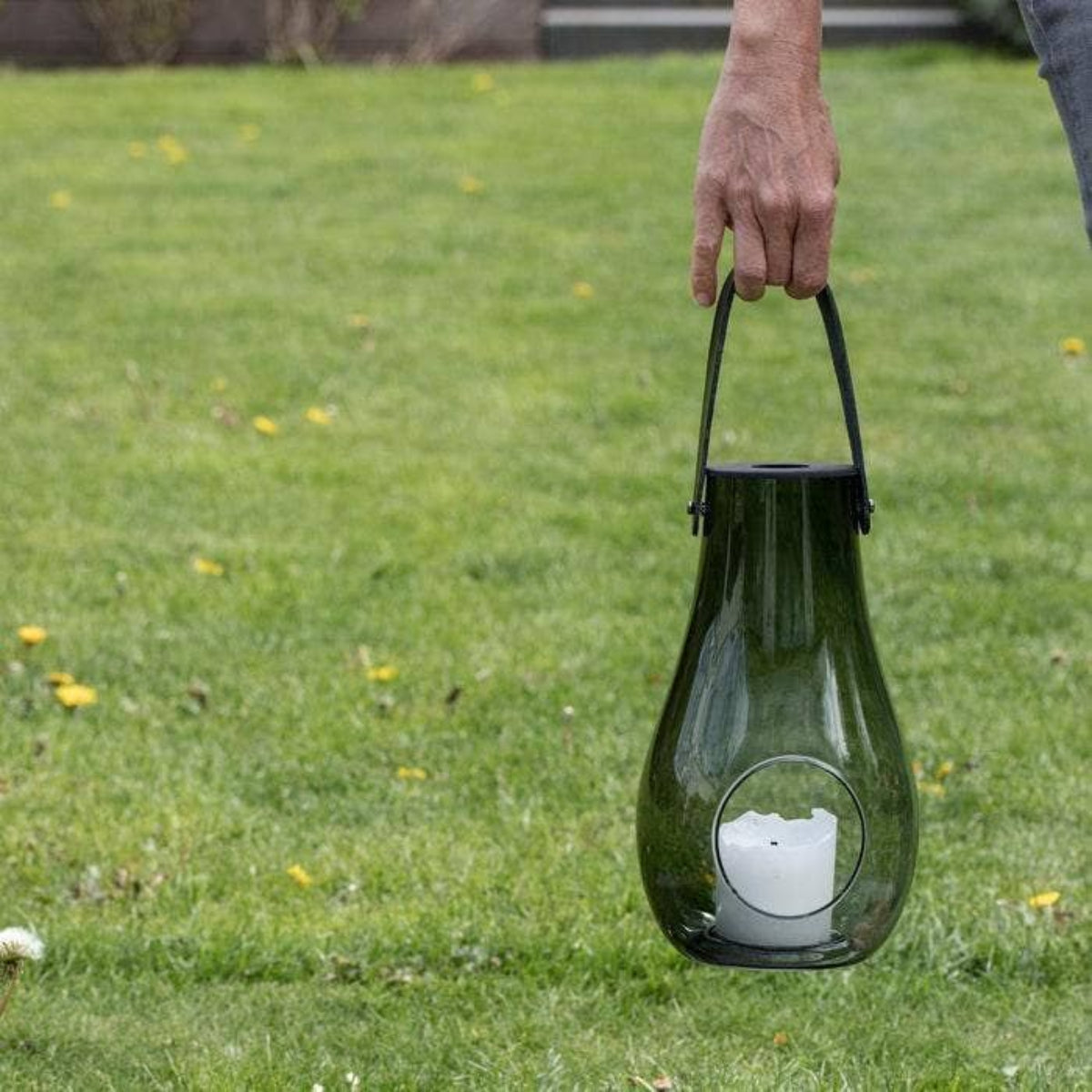 Holmegaard Lantern with Leather Handle