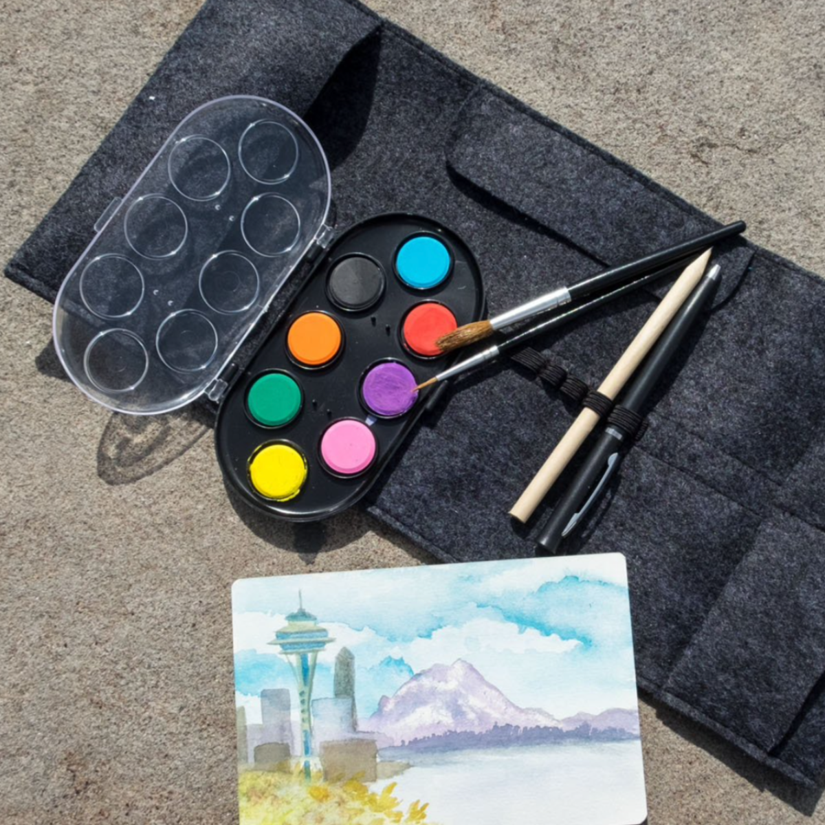 Watercolor Travel Postcard Set