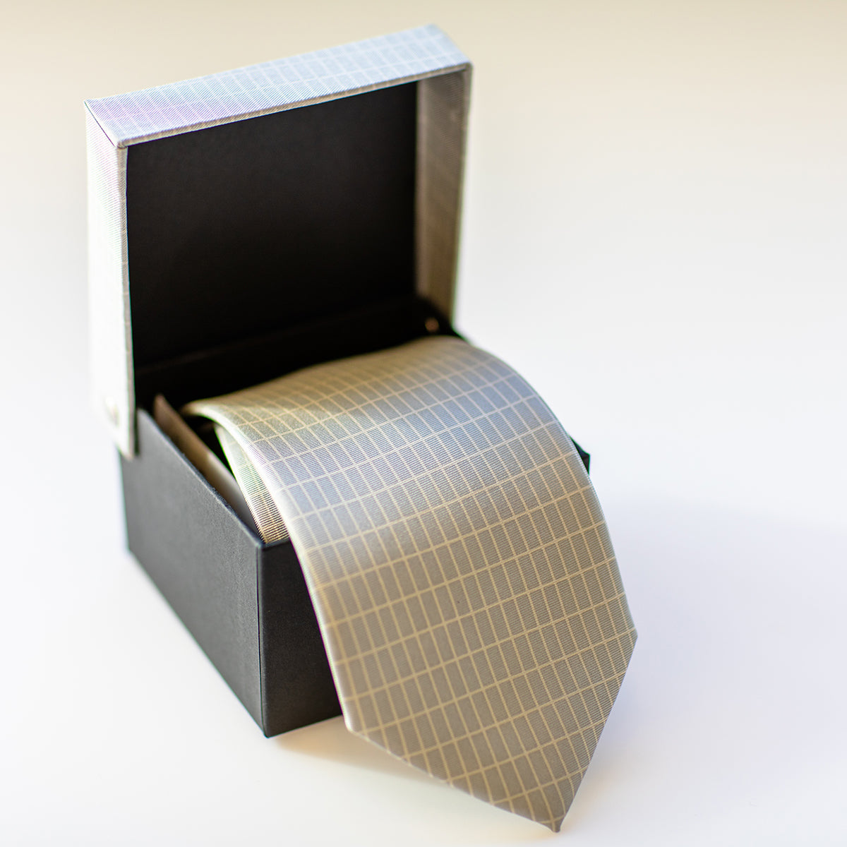 Clark Grid Silk Tie