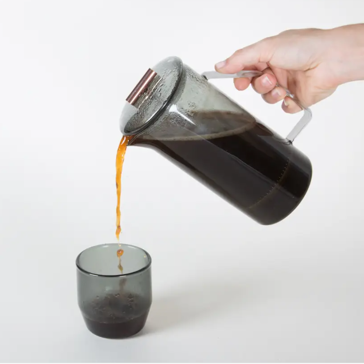 Gray Glass French Press