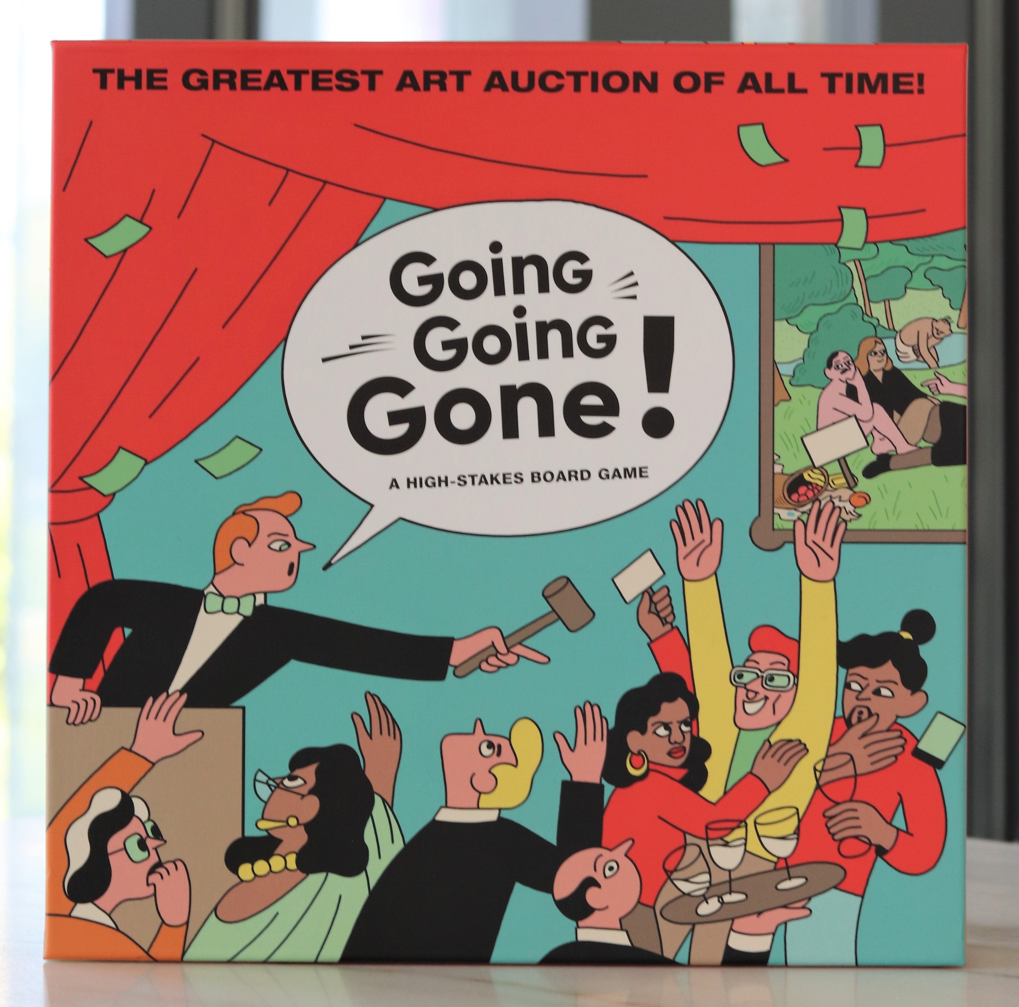 Going, Going, Gone!: A High-Stakes Board Game (Travel the World. Make "Private Deals". Visit Art Fairs. Outbid Your Friends)
