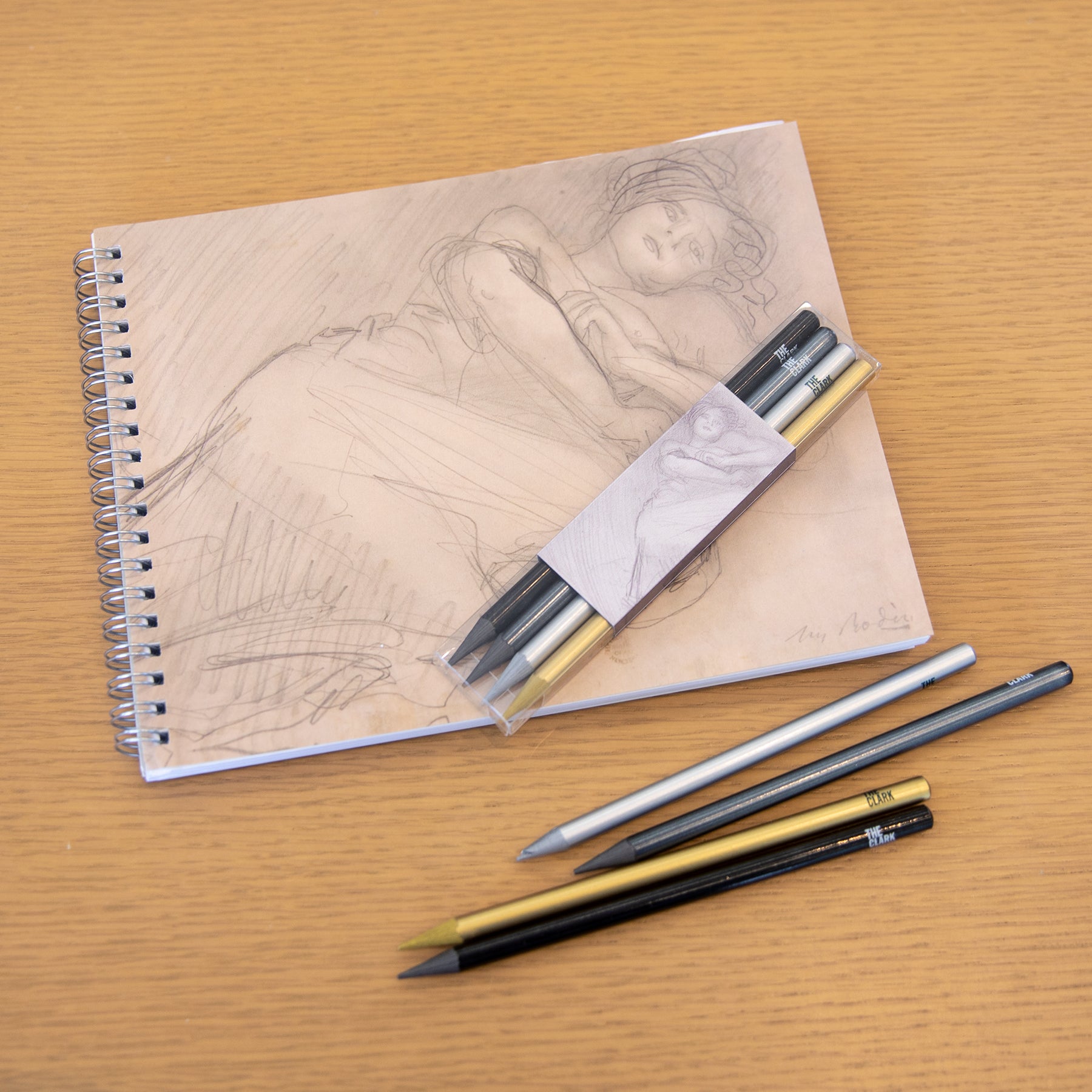 Sketchbook with Rodin's The Abandoned (Psyche)