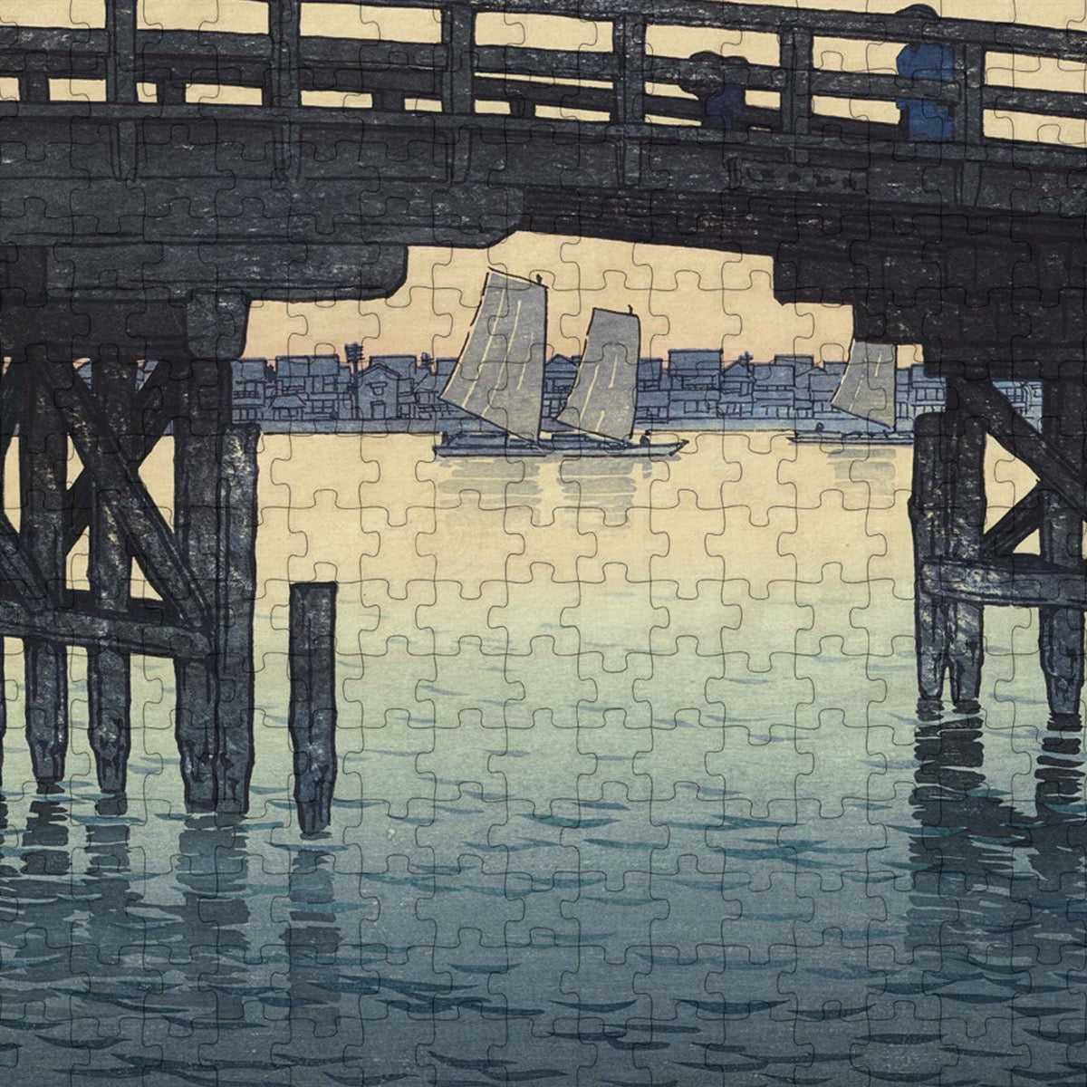 The Kaminohashi Bridge in Fukagawa, Tokyo 300 pc Puzzle