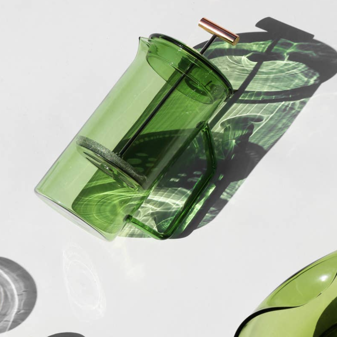 Verde Glass French Press Clark Art Institute Museum Store