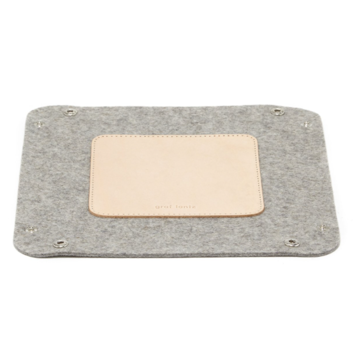 Valet Tray in Leather and Merino Wool Felt