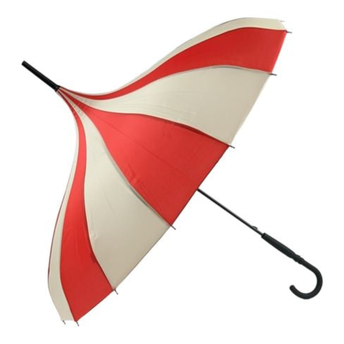 Pagoda Umbrella in Red & Cream