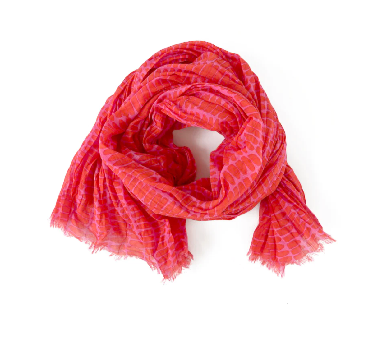 Wall Cotton Scarf in Pink/Red
