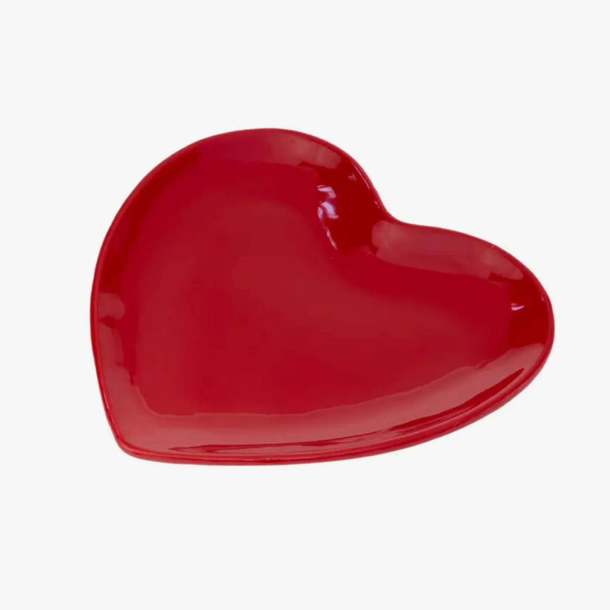 Red Heart Ceramic Plate