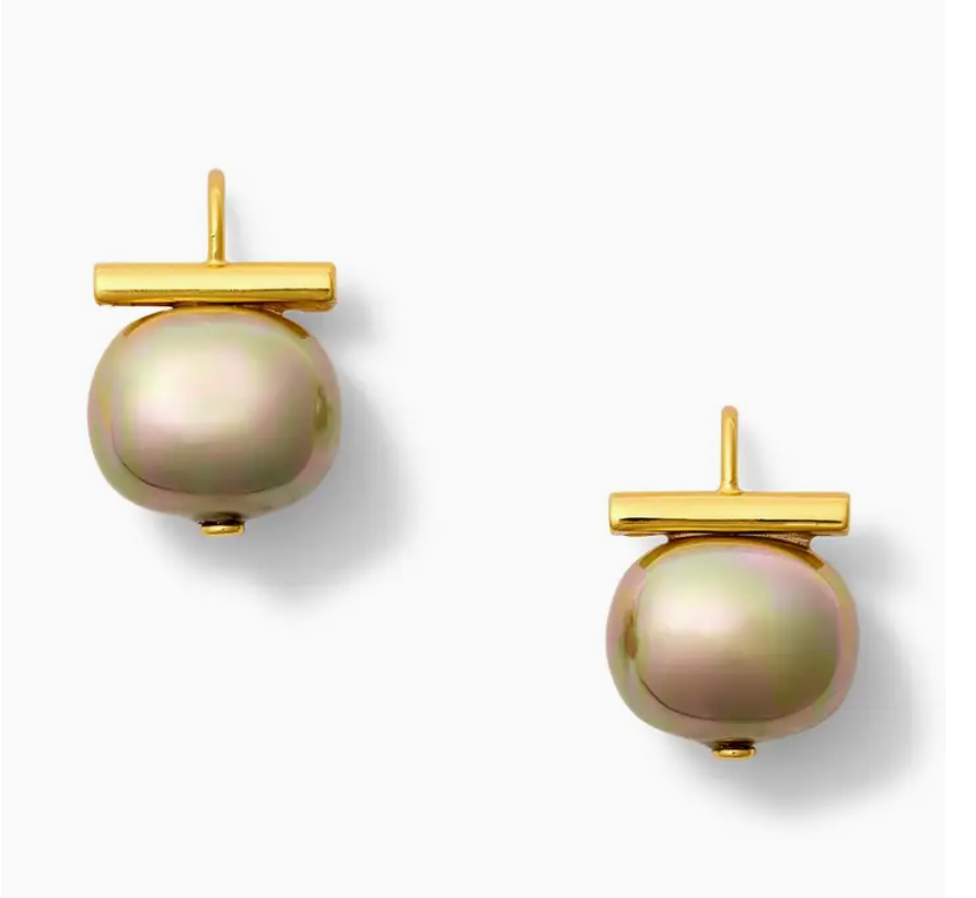 Biscuit Pebble Pearl Earring