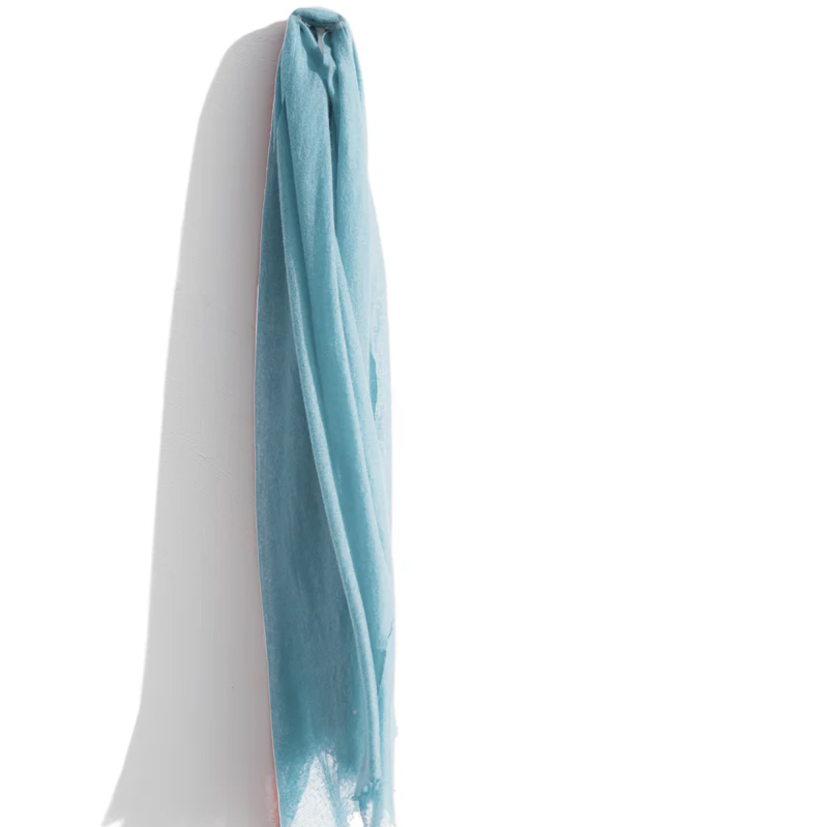 Cashmere Whisper Featherweight Stole Scarf in Mid Blue