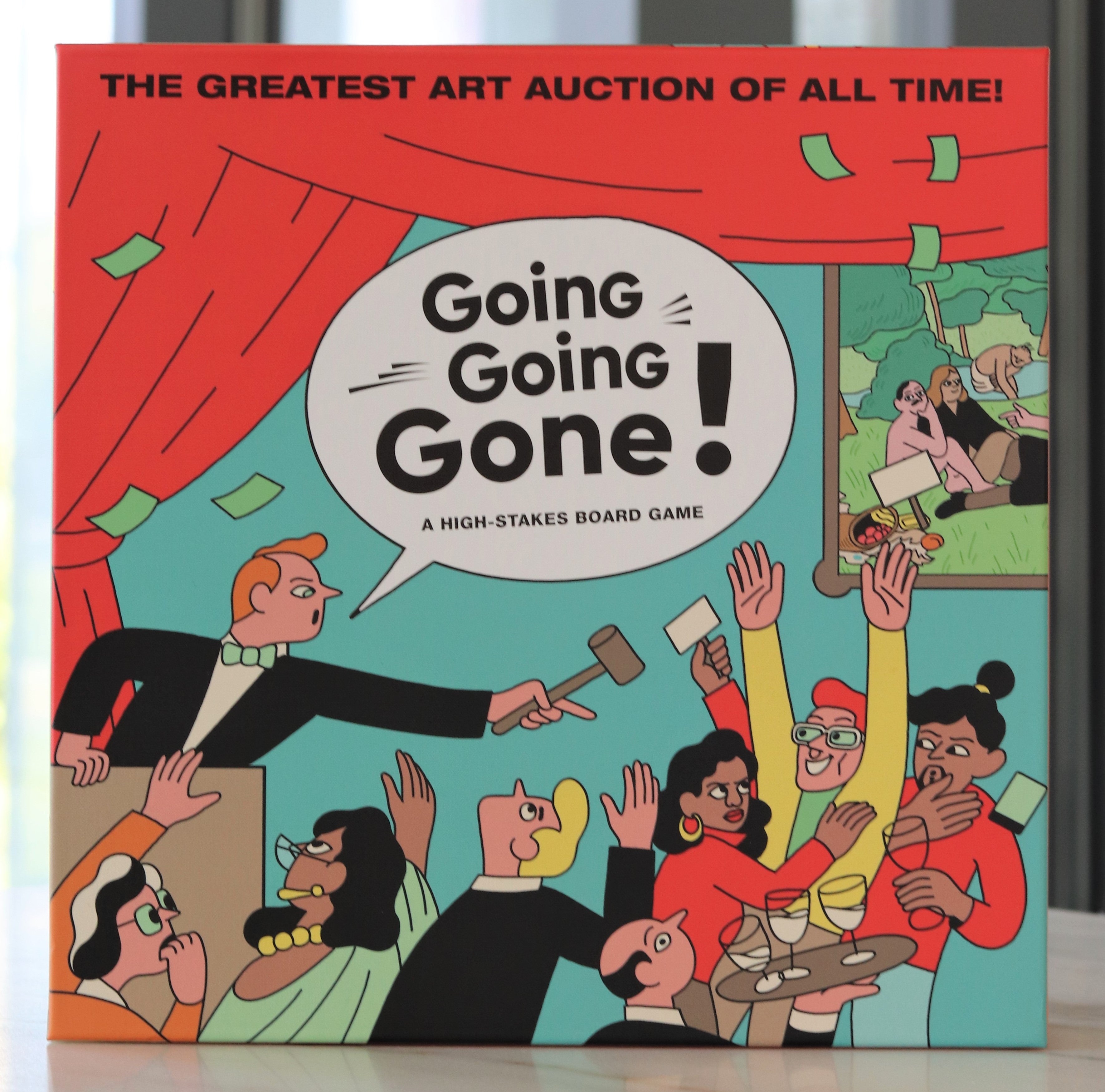 Going, Going, Gone!: A High-Stakes Board Game (Travel the World. Make "private deals". Visit art fairs. Outbid your Friends)