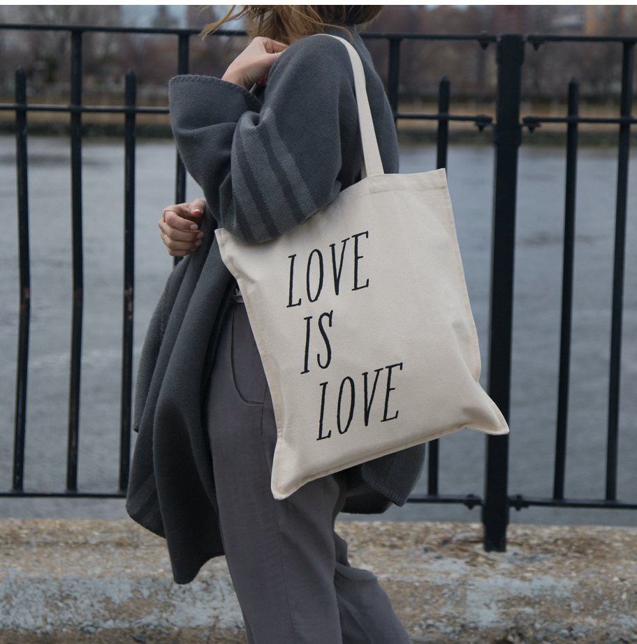 "LOVE IS LOVE" Tote